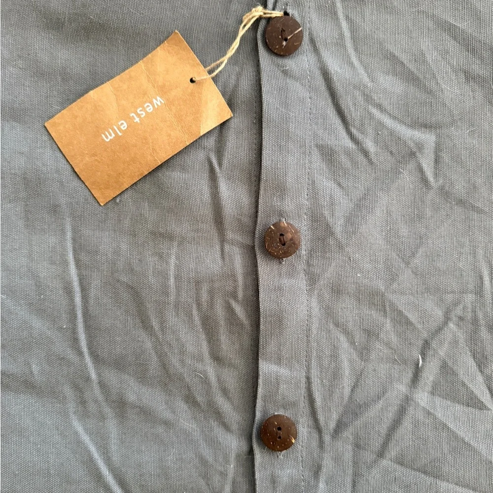 West Elm Gray Textured Cushion Cover